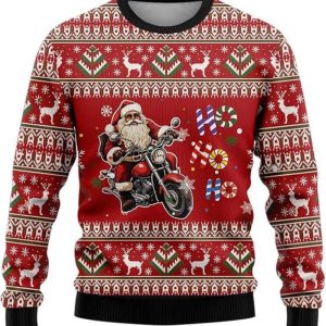 Sporty Santa Claus Sweaters, Ugly Christmas…