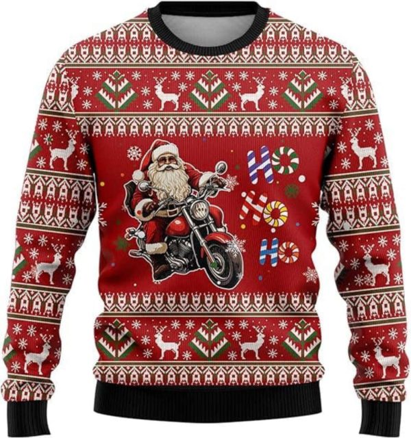 Sporty Santa Claus Sweaters, Ugly Christmas Sweater For Women And Women