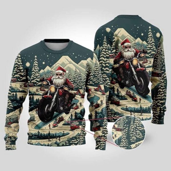 Sports Ugly Christmas Sweatshirt For Women, 3D Santa Sweater Mens Funny Xmas Shirts