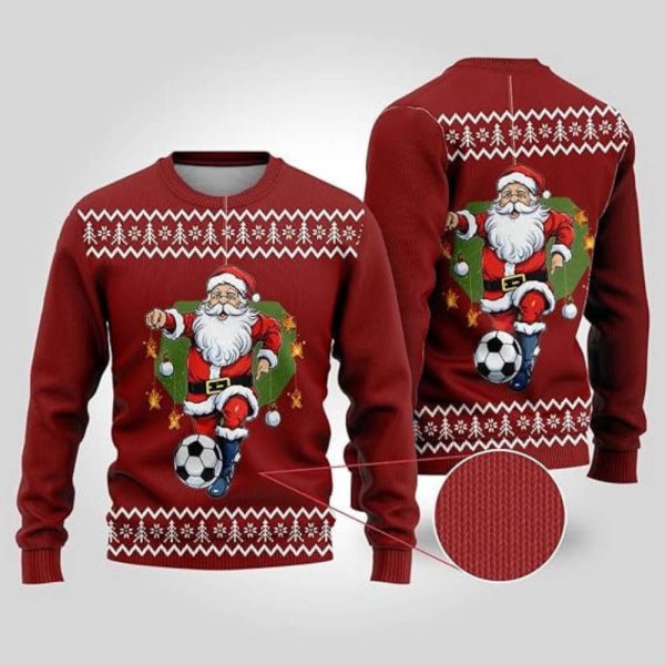 Sports Ugly Christmas Sweatshirt For Women, 3D Santa Sweater Mens Funny Xmas Shirts