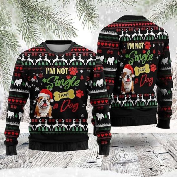 Funny Dog Christmas Sweaters, Bulldog Ugly Christmas Sweater For Family