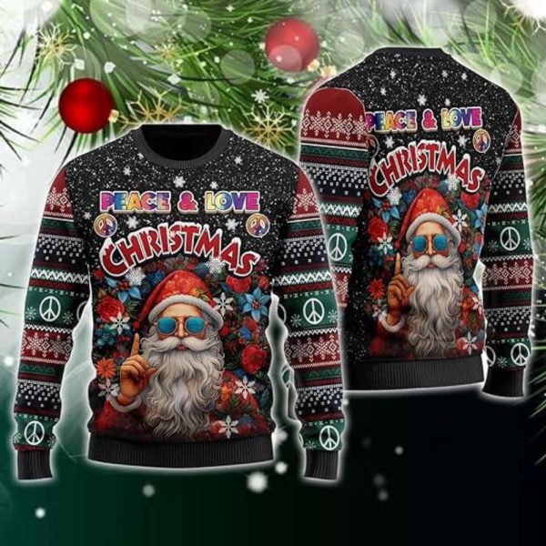 Groovy Ugly Christmas Sweater For Women, Hippie Mens Funny Ugly Sweater Xmas