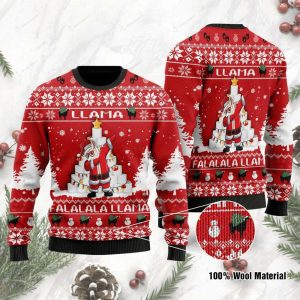 Llama Ugly Christmas Sweater, Xmas Christmas…