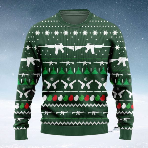 Guns And Bomb Dynamite Ball Christmas Men Ugly Sweatshirt Sweater For Family