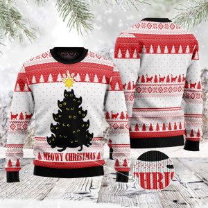 Meowy Christmas Ugly Christmas Sweater, Best…