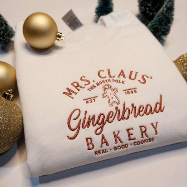 Gingerbread Bakery Embroidered Christmas Sweatshirt Gift For Christmas 2023