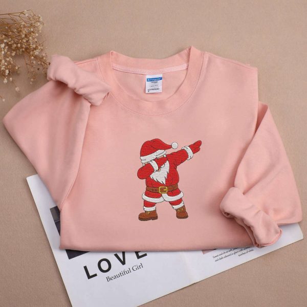 Custom Christmas Embroidered Sweatshirt, Christmas Santa For Men Women