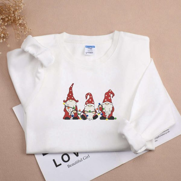 Custom Christmas Embroidered Sweatshirt, Christmas Santa Gift For Family