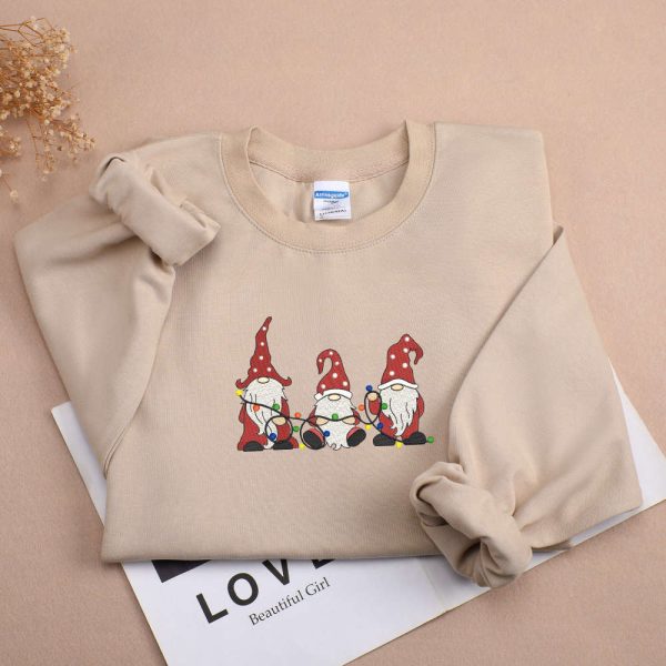 Custom Christmas Embroidered Sweatshirt, Christmas Santa Gift For Family