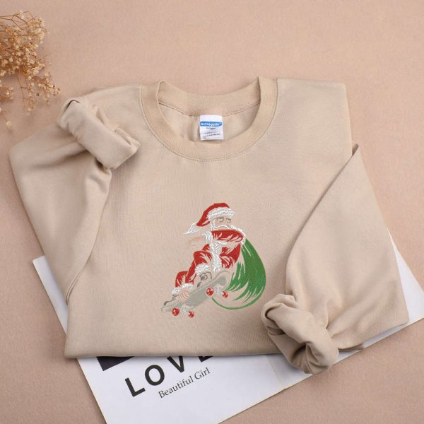 Custom Christmas Embroidered Sweatshirt, Merry Christmas Sweater For Family