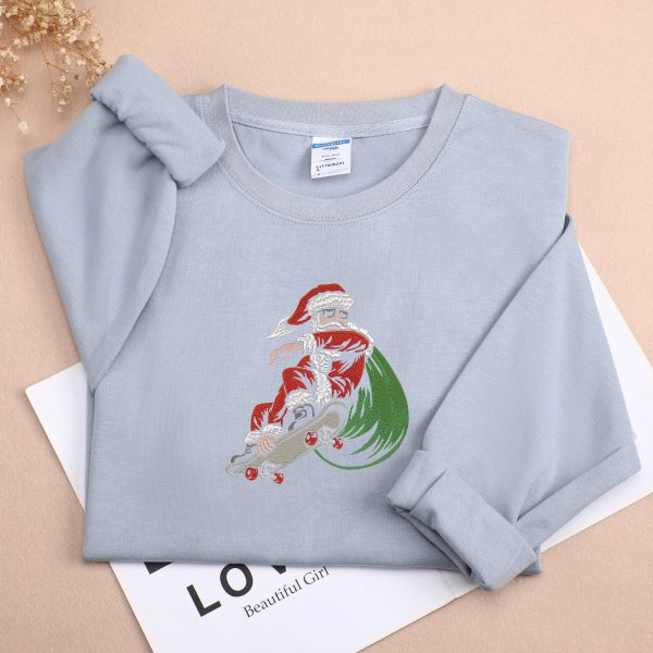 Custom Christmas Embroidered Sweatshirt, Merry Christmas Sweater For Family