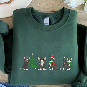 Cute Cats Christmas Embroidered Sweatshirt, Sweatshirt…