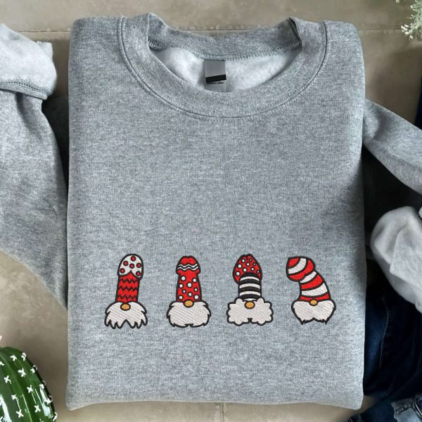 Dirty Ugly Christmas Embroidered Sweatshirt, Naughty Christmas Sweatshirt For Family