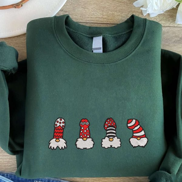 Dirty Ugly Christmas Embroidered Sweatshirt, Naughty Christmas Sweatshirt For Family