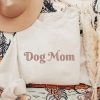 Embroidered Dog Mom Sweatshirt, Gift For Dog Mom, Dog Lover Gift