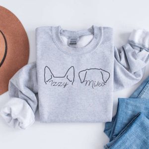 Embroidered Custom Dog Ears Sweatshirt, Best…