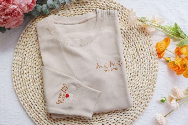 Personalized Embroidered Mama Sweatshirt, Best Gifts For Christmas