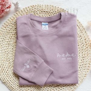 Personalized Embroidered Mama Sweatshirt, Best Gifts…