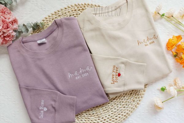 Personalized Embroidered Mama Sweatshirt, Best Gifts For Christmas