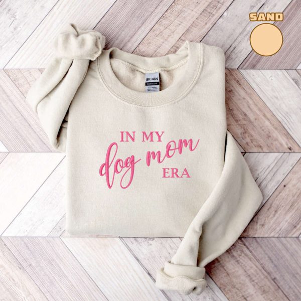 In My Dog Mom Era Embroidered Sweatshirt 2D Crewneck Sweatshirt For Family