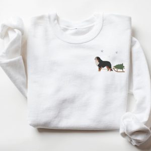 Embroidered Sweatshirt, Bernese Mountain Dog Harvesting…