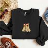 Embroidered Golden Retriever Christmas Sweatshirt, 2D…