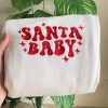Embroidered Santa Baby Christmas Sweatshirt, Best Gift For Christmas