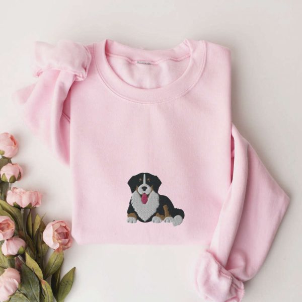 Embroidered Bernese Mountain Dog Sweatshirt, Bernese Mountain Dog Gifts