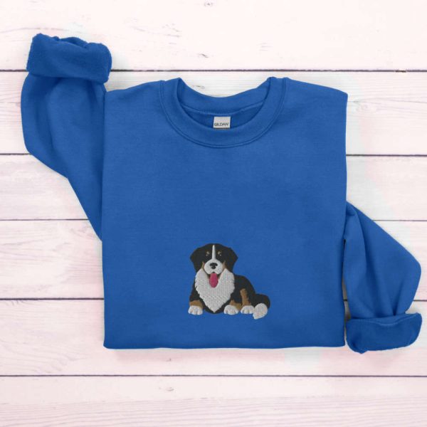 Embroidered Bernese Mountain Dog Sweatshirt, Bernese Mountain Dog Gifts