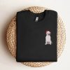 Embroidered Pitbull Santa Dog Christmas Sweatshirt, Gift For Christmas