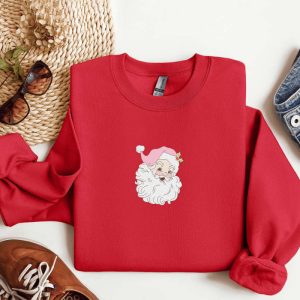 Embroidered Christmas Sweatshirt Embroidered Santa Sweatshirt…