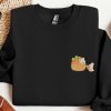 Lovely Rabbit Embroidered Sweatshirt, Carrot Embroidery Sweatshirt For Women