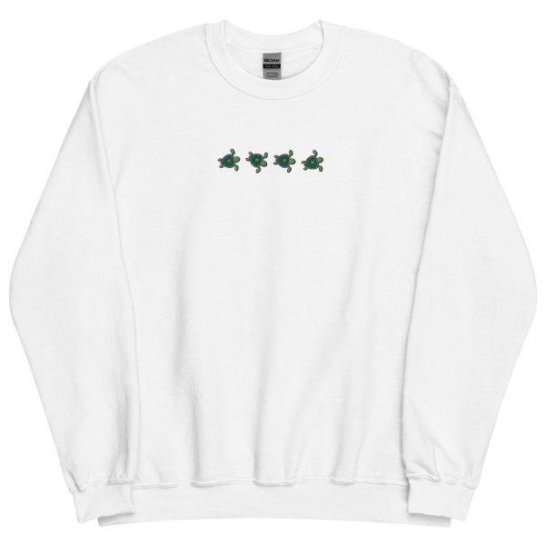 Embroidered Seaturtle Sweatshirt, Seaturtle Embroidered Crewneck For Family