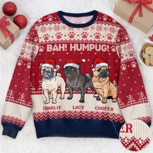 Personalized Photo Ugly Sweater, Bah Ham…