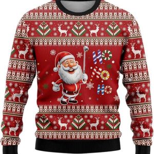 Sporty Santa Claus Sweaters, Ugly Christmas…