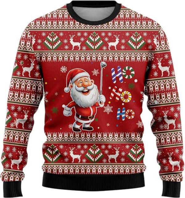 Sporty Santa Claus Sweaters, Ugly Christmas Sweater For Men And Women