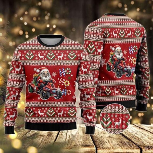 Sporty Santa Claus Sweaters, Ugly Christmas Sweater For Men And Women