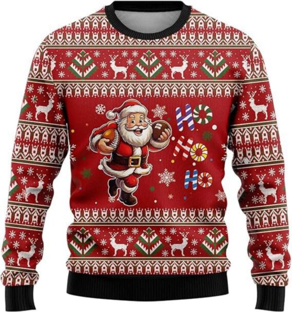 Sporty Santa Claus Sweaters, Ugly Christmas Sweater For Men And Women