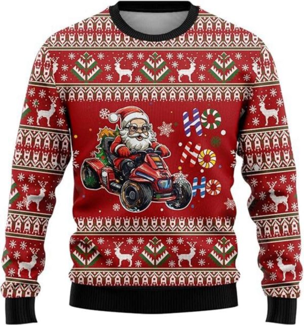 Sporty Santa Claus Sweaters, Ugly Christmas Sweater For Men And Women