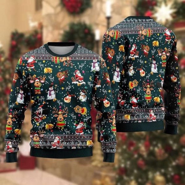 Xmas New Year Ugly Christmas Sweaters For Men – Mens Sweater Xmas Holiday Crew Neck Shirt