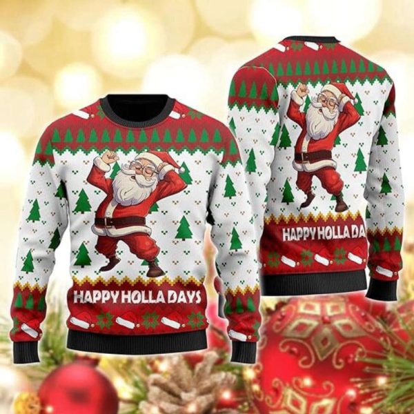 Santa Claus Ugly Christmas Sweater, Santa Mens Ugly Sweater Crew Neck Sweatshirt For Women