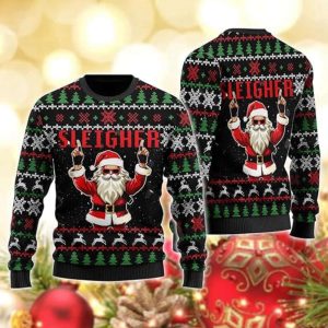 Santa Claus Ugly Christmas Sweater, Ugly…