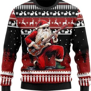 Santa Claus Ugly Christmas Sweater, Ugly…