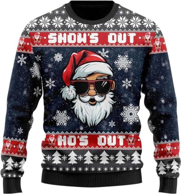 Santa Claus Ugly Christmas Sweater, Santa Mens Crewneck Sweater For Christmas