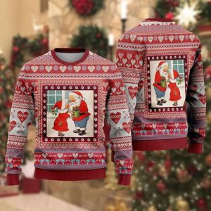 Santa & Jesus Ugly Christmas Sweaters,…