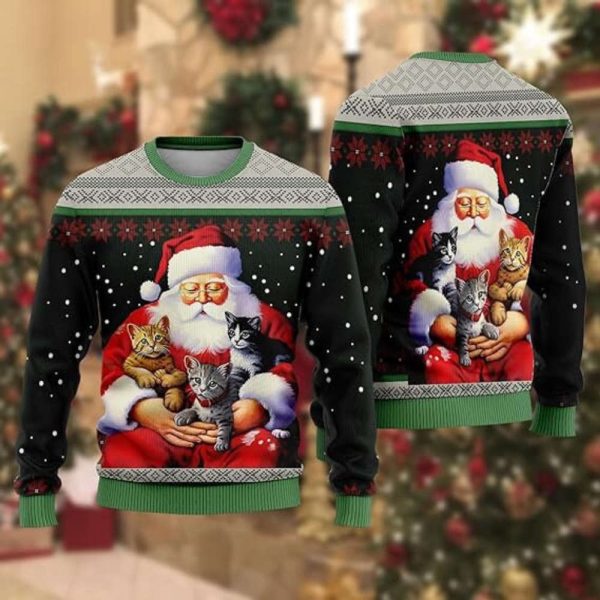 Men’s Ugly Christmas Sweaters, Santa Claus Mens Sweatshirt Best Gift For Christmas