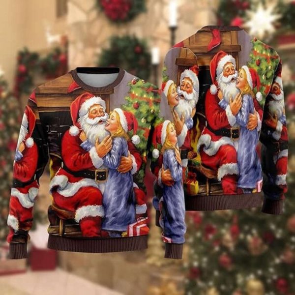 Men’s Ugly Christmas Sweaters, Santa Claus Mens Sweater Gift For Christmas