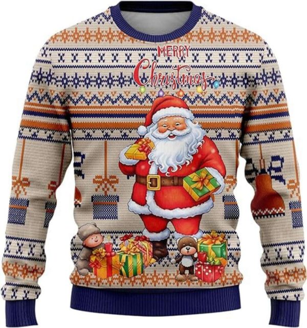 Men’s Ugly Christmas Sweaters, Santa Claus Mens Sweater For Men And Women