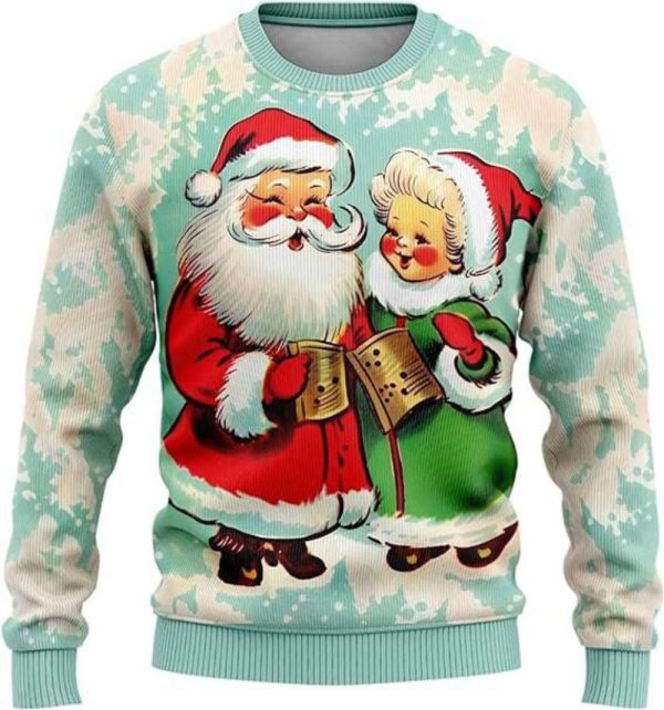 Men’s Ugly Christmas Sweaters, Santa Claus Mens Sweater, Gift For Christmas