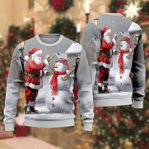 Men’s Ugly Christmas Sweaters, Santa Claus Mens Sweater, Best Gift For Christmas